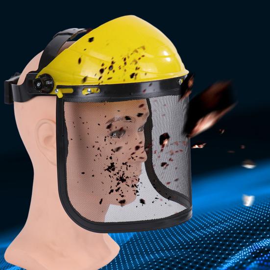 Chainsaw Face Shield Full Protection Safety Mask Mesh Visor Face Shield Anti-Splash Face Guard for Gardening Yard Work And Wood Cutting