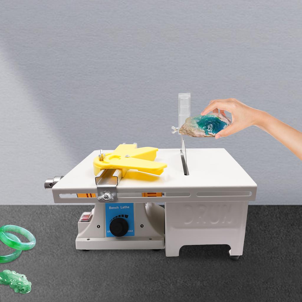 750W Lapidarsäge mit flexiblem Schaft, Multifunktionale Mini-Tischsäge 10000 U/min Einstellbare Geschwindigkeit, Schneid- & Poliersägen für Gestein