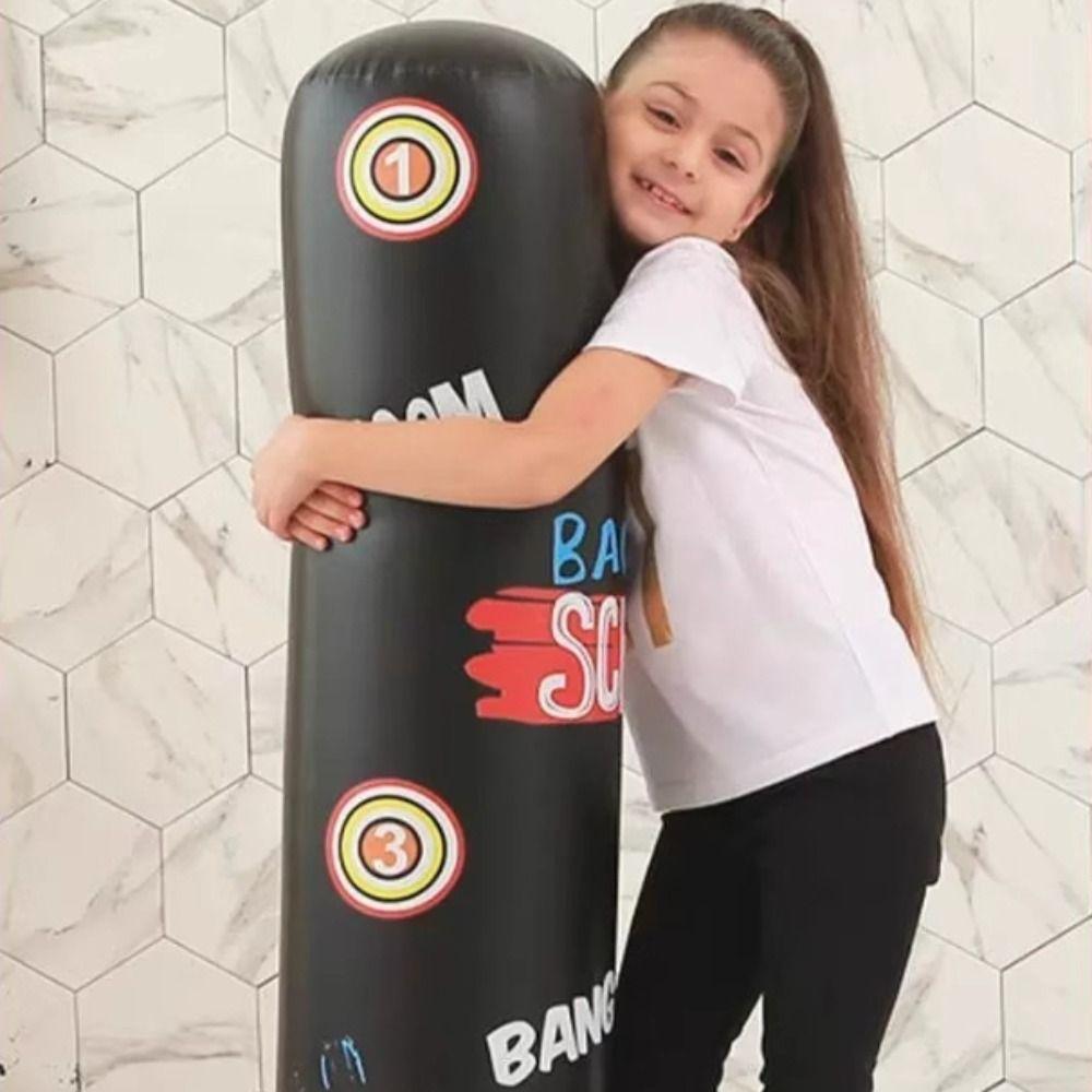 

Inflatable Kids Boxing Sandbag PVC Fitness Sand Bag Children Punching Bag Adults/Kids Blue 1.2M