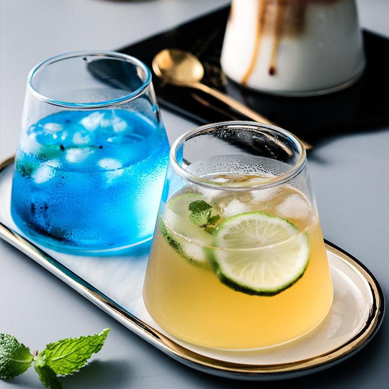 

Creative Glass Glass Household High Borosilicate Whiskey Glass Single Layer Transparent Glass Juice Drink Cup Drinking Cup 300ml-360ml