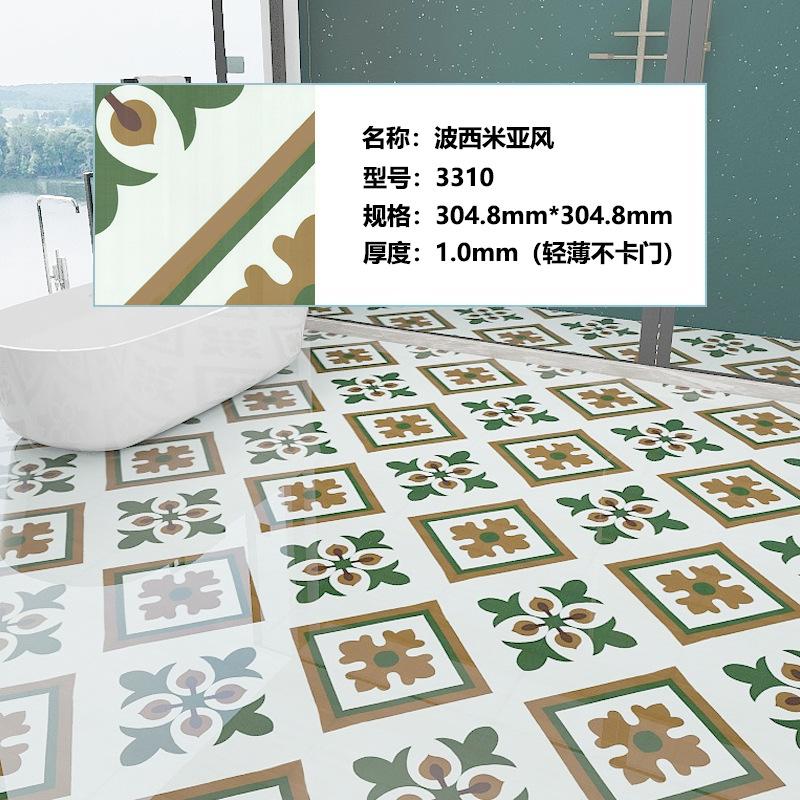 30.48x30.48cm PVC Waterproof Self-Adhesive Floor Tile, SPC Vinyl Peel and Stick for Bathroom Balcony Kitchen, Easy DIY Home
