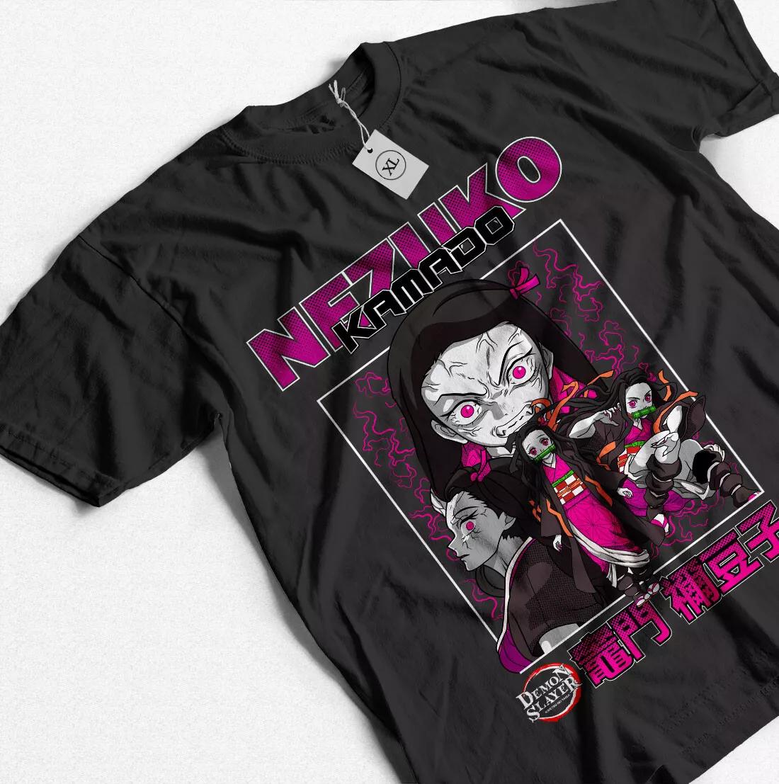 

Tanjiro Nezuko T-Shirt Demon Slayer Kimetsu No Yaiba Manga Horror Gift Shirt XL