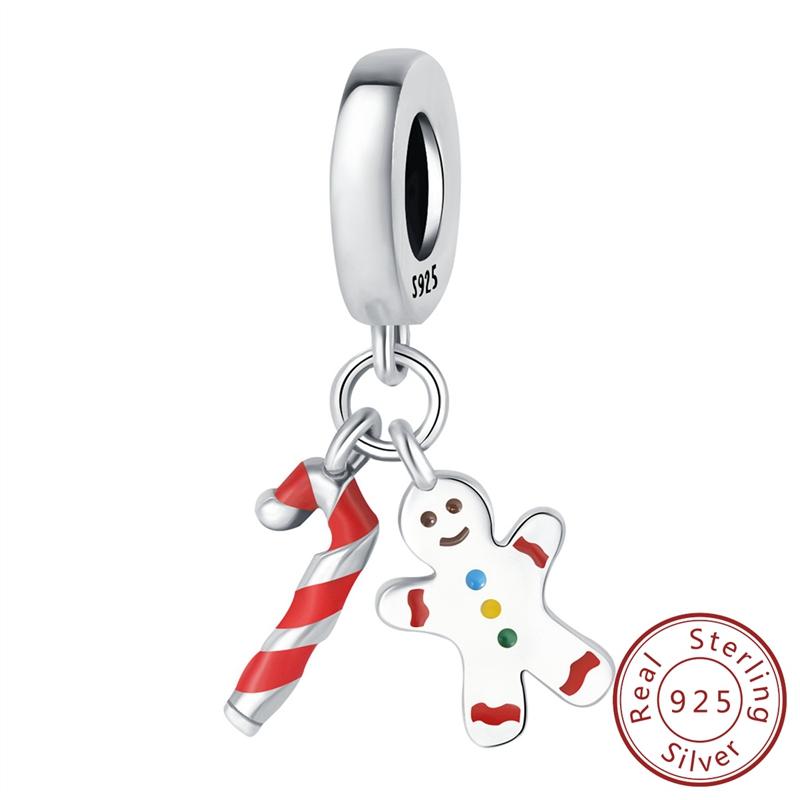 Real Copper Merry Christmas Charms Santa Claus Bead Fit Original Bangle Pendant Bracelet Diy Gift For Friend