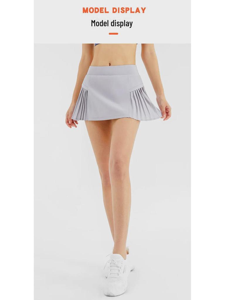Sportrock für Mädchen, schnelltrocknend: Zwei-in-Eins Tennis- und Badminton-Skort