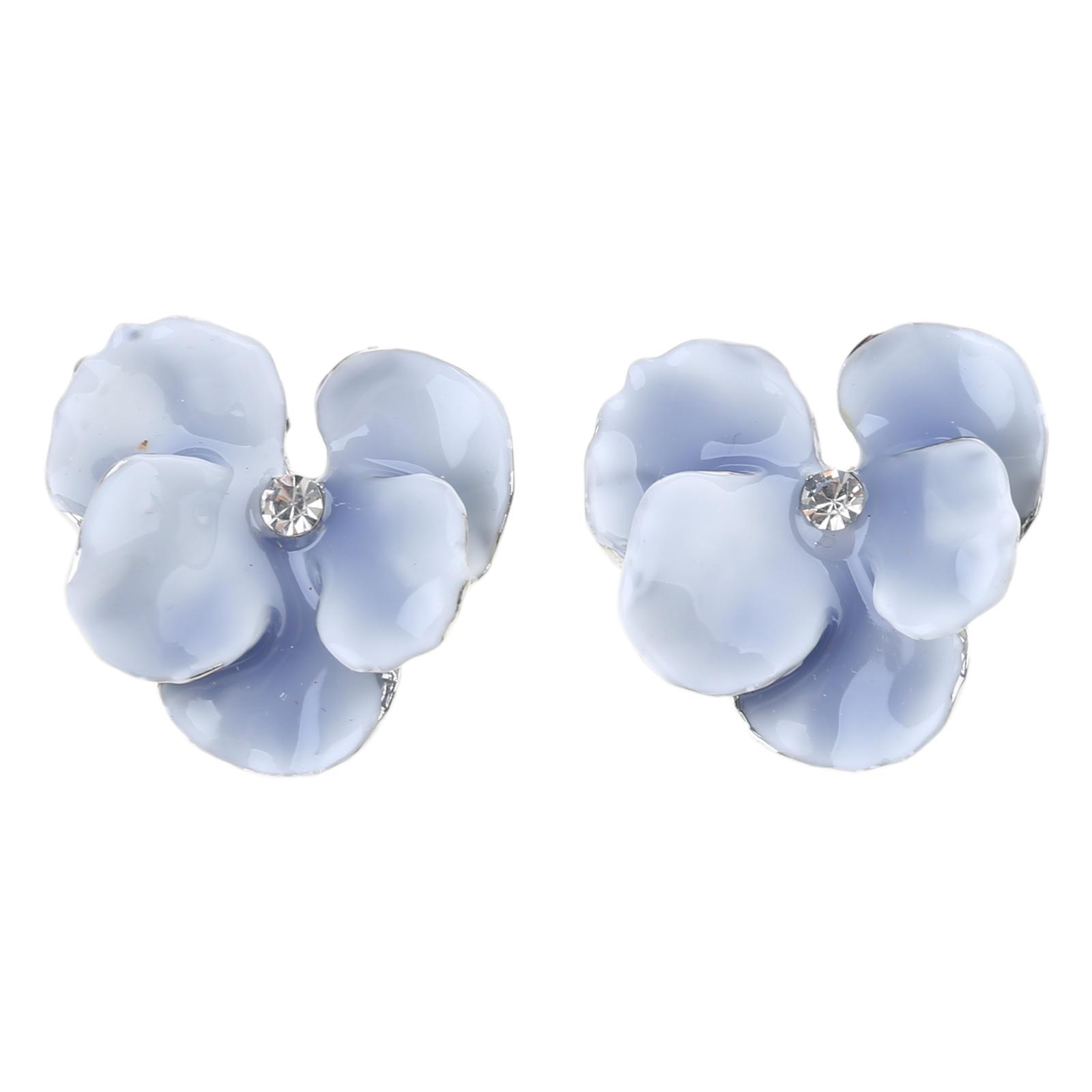 

Flower Earrings for Women Personality Studs Earrings Stylish Alloy Earrings Jewelry Accessories for Daily синий