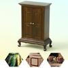Realistic Wood Zakka Realistic Pretend Play Display Wardrobe Model Toy Vintage Armoire 1:16 Doll House