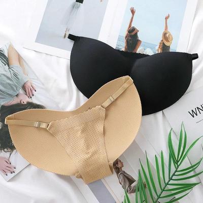 Sexy Damen Seamless Dreiecksunterwäsche mit verstellbaren Fake-Po-Polstern für Hüftanhebung und -vergrößerung