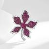 Women's Light Luxury Design Elegant Inlaid Zircon Maple Leaf Brooch Fashionable And Versatile Niche Design Sense Brooch