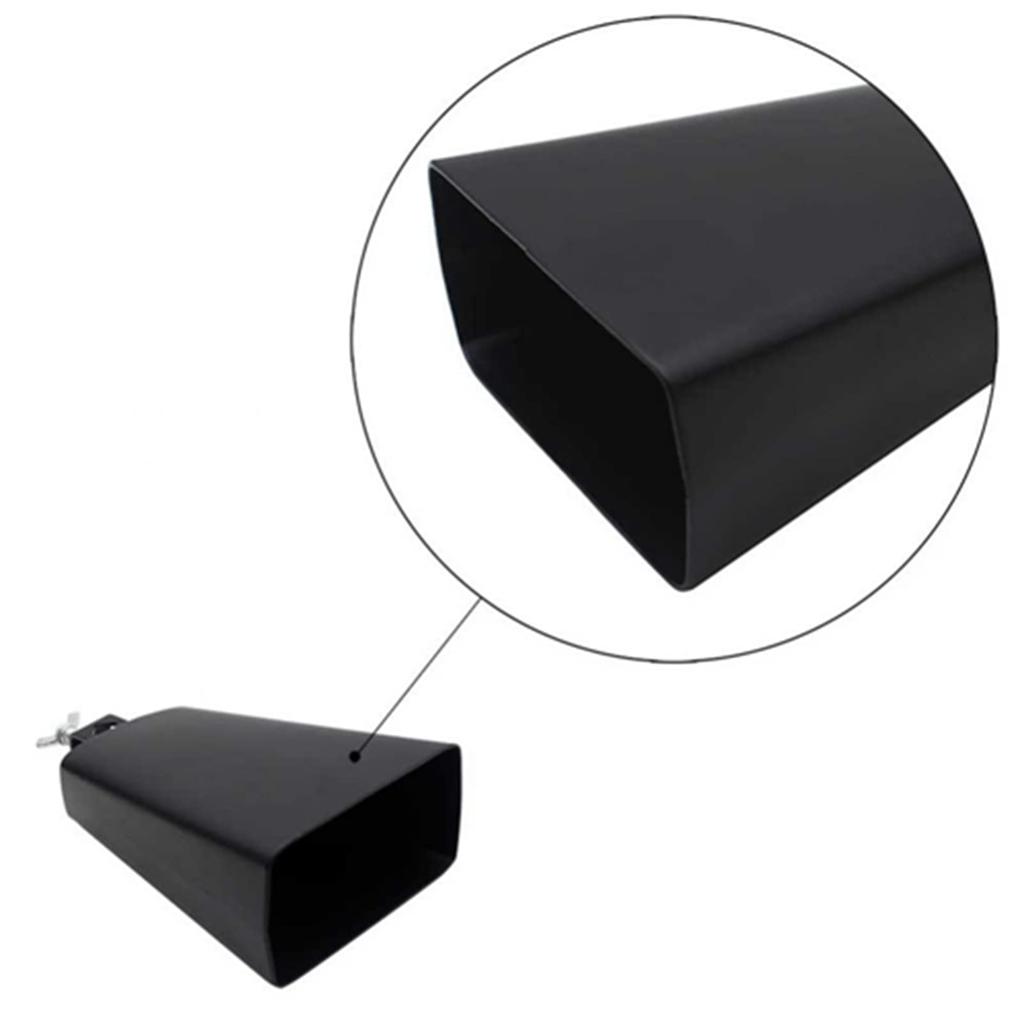 Durable 6-inch Metal Cowbell Percussion Drum Block with Sticks, Easy To Store and Carry, Percussion Accessory