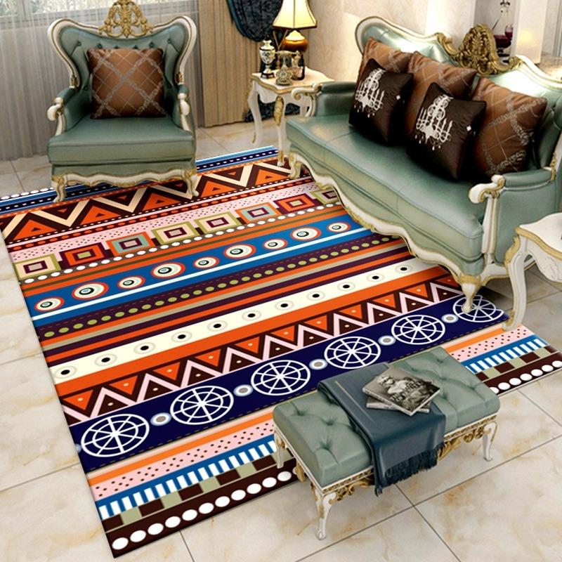 Very Beautiful Persian Style Living Room Mats Nordic Retro Ethnic Style Carpet Floor Mat Sofa Coffee Table Carpet Easy To Clean