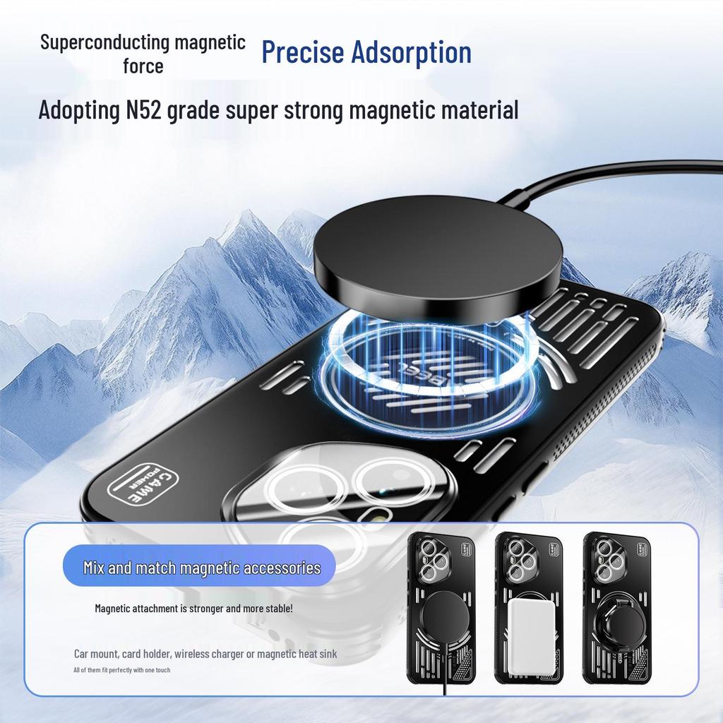 HONOR 400 Pro Ice Fox Case: Magnetic Aluminum Heat Dissipation, Drop-Proof Protective Cover