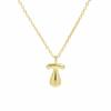 18K Gold Plated Balloon Bubble Hip Hop Necklace with 26 English Letters for Women