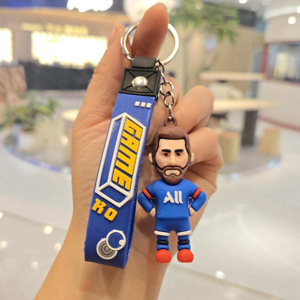Neuer Cartoon Sportstar Schlüsselanhänger Anhänger, Personalisierte Trikotpuppe, Schlüsselanhänger, Rucksackanhänger, Kleines Geschenk.