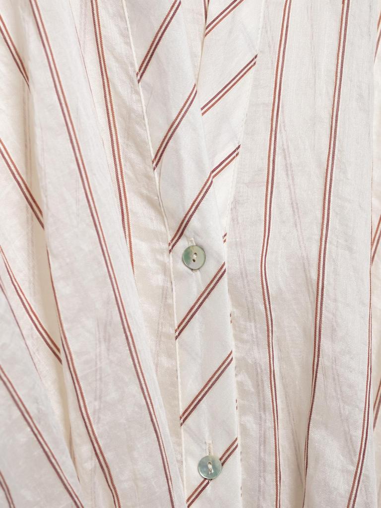 Spring 2025 Women's European-American Striped Knot Shirt