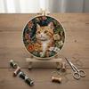 2 X Cats Embroidery Kit With Hoop [M-Ohaft4]