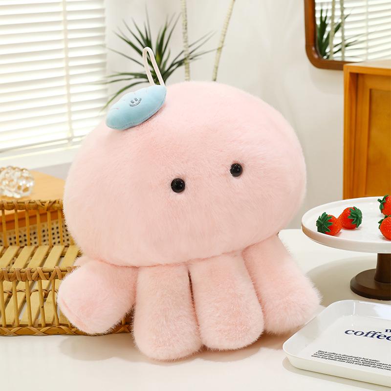 

Super Soft Cloud Jellyfish Doll: Large Plush Octopus Pillow for Bedside Hugging 35cm (0.48kg) розовый