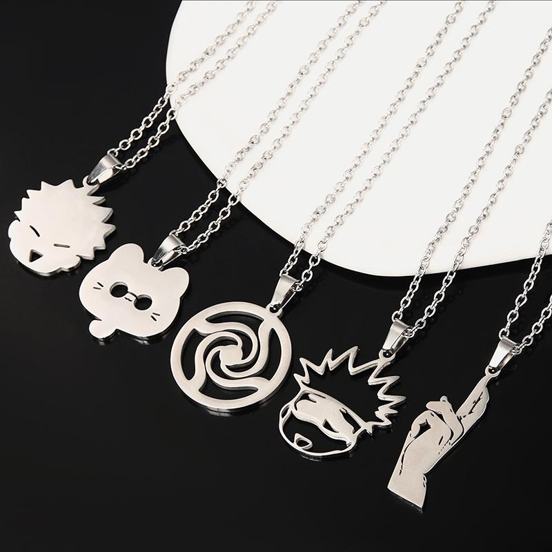 Cartoon  Anime Jujutsu Kaisen Necklace For Women Men Gojo Satoru Cute Cat Pendant Necklaces Jewelry Accessories Gifts