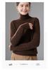 Women's High-Neck Cashmere Sweater: Autumn/Winter, Fancy Yarn, Loose, Thick, Long Sleeve Base Layer