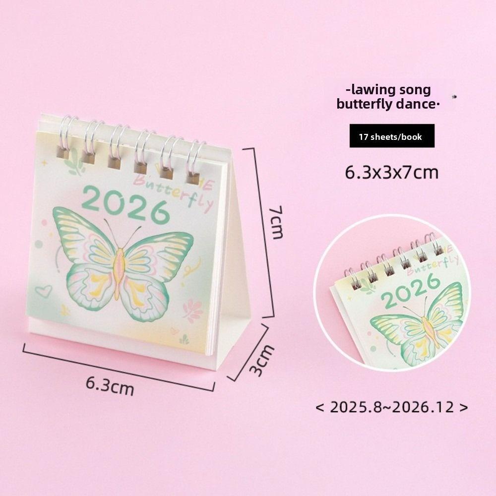 Cartoon 2026 Desk Calendar Small Schedule Planner New Coil Calendar  for Office School Supplies