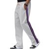 High Street Hip-Hop Men's Jacquard Contrast-Striped Sports Flared Casual Sweatpants