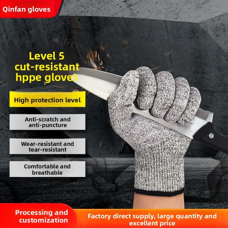 Level 5 Cut-Resistant HPPE Gloves Gardening Wear- Tear-Resistant Safety Protective Cut-Proof GlovesCustomizable Direct