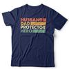 Husband Dad Protector Hero Tshirt Fathers Day Valentines Anniversary Pops Gift