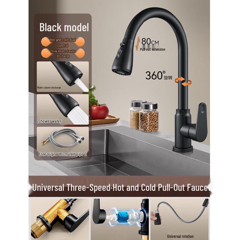 TLXT Pull-Out Kitchen Sink Faucet