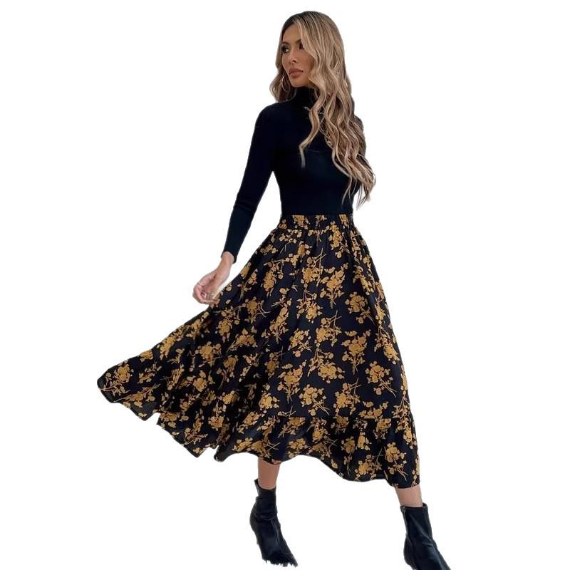 2025 Spring Floral Waist-Cinching Skirt - Loose Fit for Europe & America
