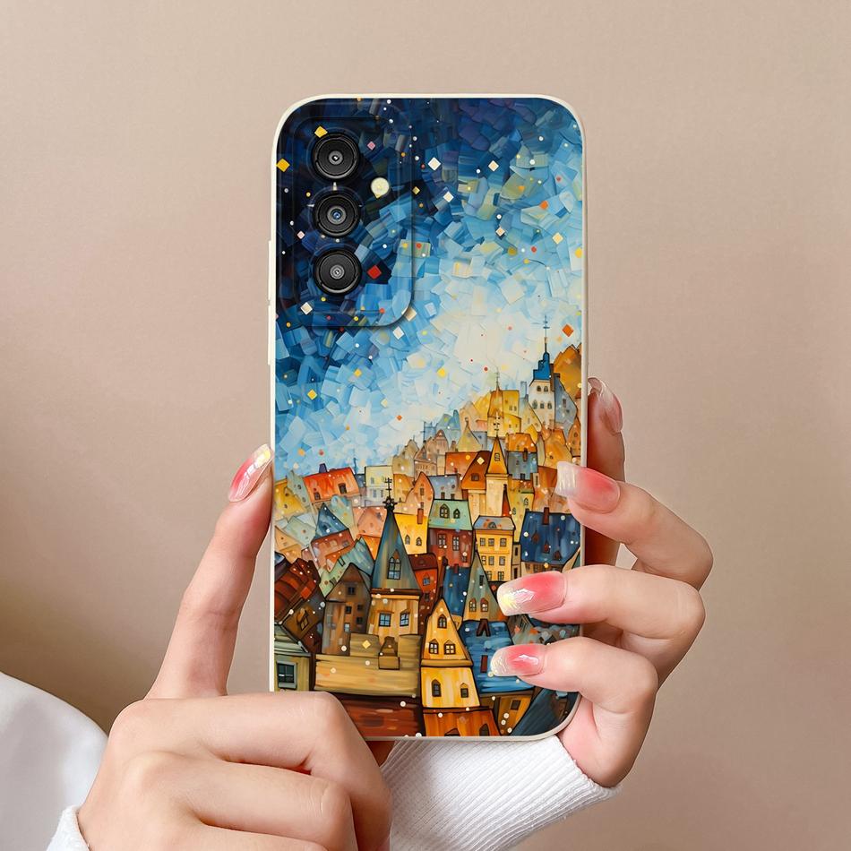 For Samsung A15 A14 Phone Case Hawaii Vacation Style Back Cover Liquid Silicone Camera Protector For Samsung A 15 Carcasa Capa