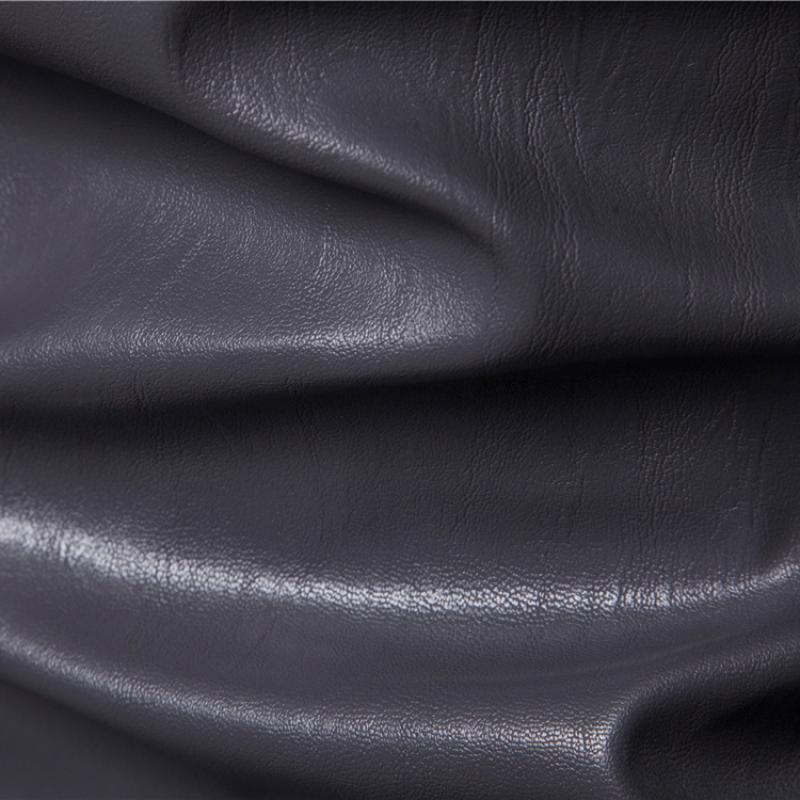 Nová kožená bunda Lapel Pánská PU bunda Trim Límec Zip Cardigan Jednobarevná bunda Kožená Pánská