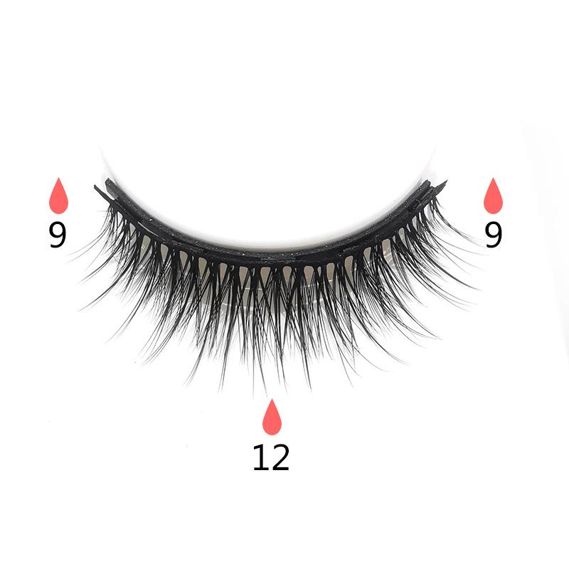 Cross-Border Magnetic Eyeliner Set: 3 Pairs of False Lashes with Adhesive-Free Magnetic Glue