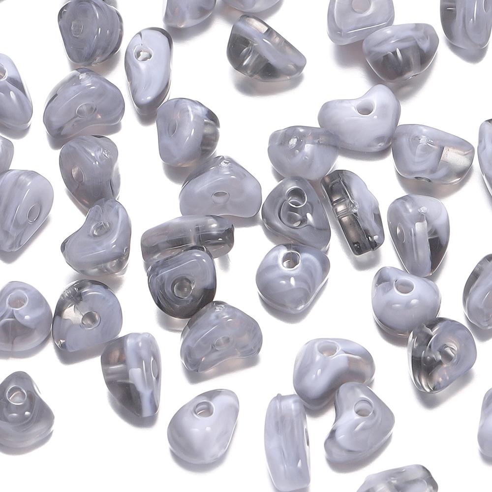 

50/100pcs 5~8mm Imitation Natural Stone Irregular Acrylic Beads Spacer Beads for Jewelry Making Diy Charms Bracelets Accessories 50pcs серый