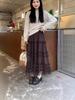 Elegant Korean Style Lace and Gauze Puffy Skirt - 2026 Early Spring/Autumn Collection