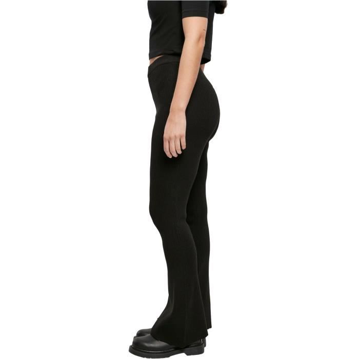 Legging Femme Urban Classics Rib Knit Bootcut GT - Noir - 5XL