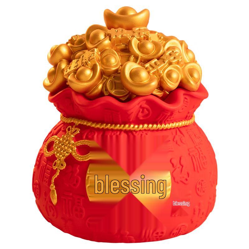 Chinese Lucky Bag Piggy Bank Desktop Ornament