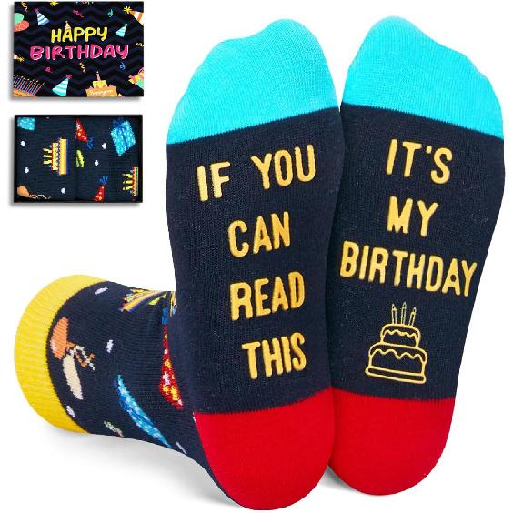 HAPPYPOP Birthday Gift Ideas for Kid - Socks for 4-6 10-12 Year Old Boy, Funny Sock for Son