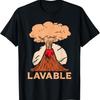 Waschbar Vulkane Geologie Lava Vulkan T-Shirt