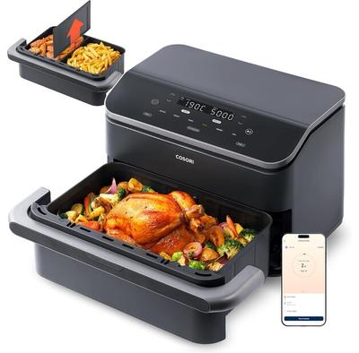 Friteuse Cosori Dual Blaze Twin Fry 10l noir/argent (CAF-TF101S-AEU)