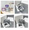 Transparent Women's Crossbody Bag - Chain Handle, PVC, Patent Leather, Small Square Style