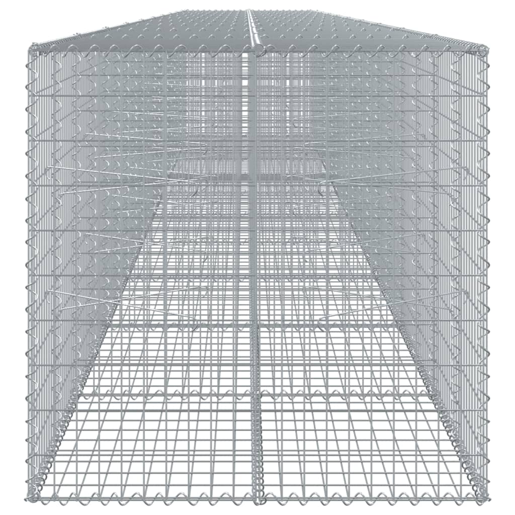 Vidaxl Gabion Basket with Lid, 1000X100X100 Cm, Galvanized Iron