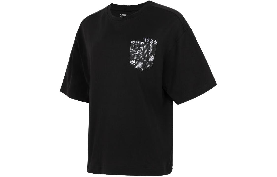 Vans Drop Shoulder Sleeve T-Shirt Unisex Black VN0A54LIBLK M
