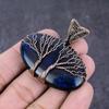 Natural Blue Labradorite Copper Wire Wrap Tree Of Life Pendant 1.97" A5t23