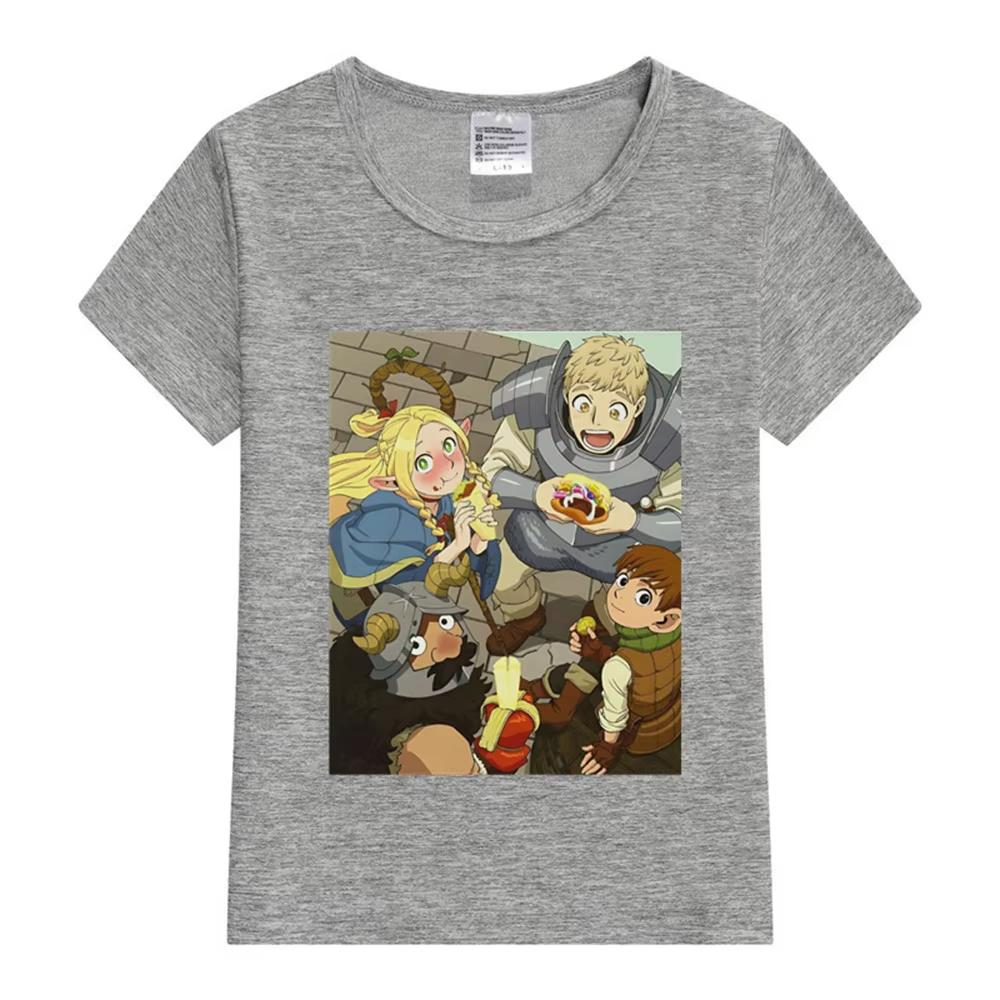 Delicious In Dungeon Eating Together Unisex T-Shirt Anime Y2K Tops Fashion Clothing Short Sleeve Cartoon Style T-shirt
