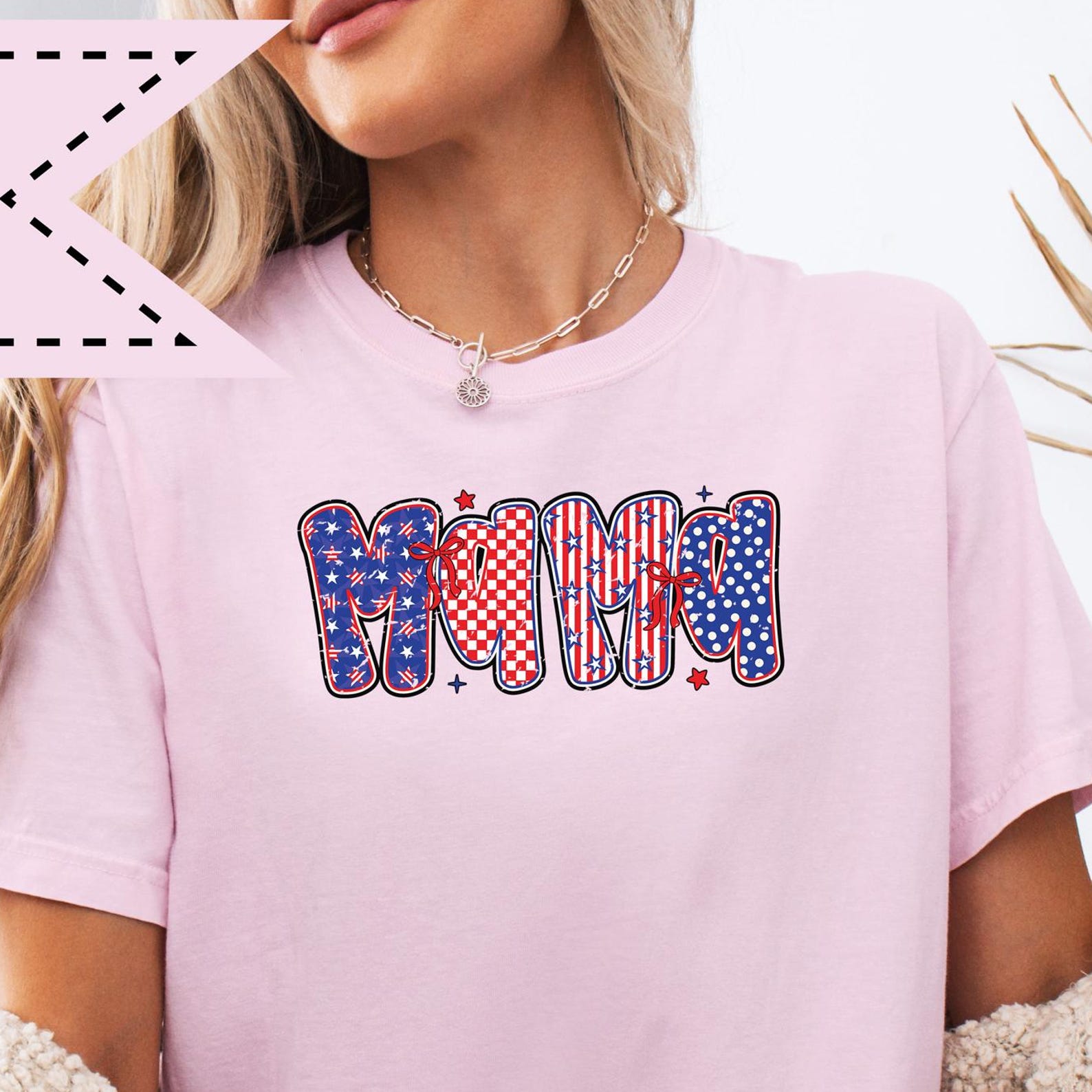 Mama Patriotic USA Flag Top, 250 Years Freedom Tee, American Mama Gift, Independence Mama Tee XL