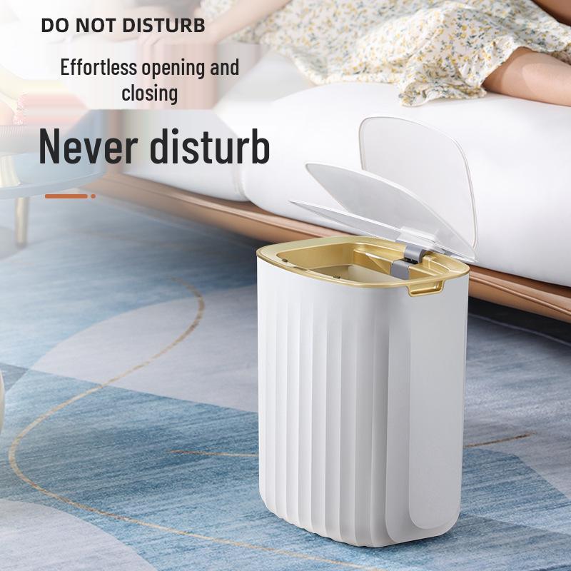 Jieanhui Automatic Smart Sensor Trash Can with Lid - Waterproof for Kitchen, Bathroom, or Living Room
