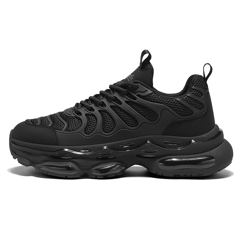 22 New spring and summer mesh breathable sports trendy shoes, black warrior platform daddy shoes, casual shoes 39