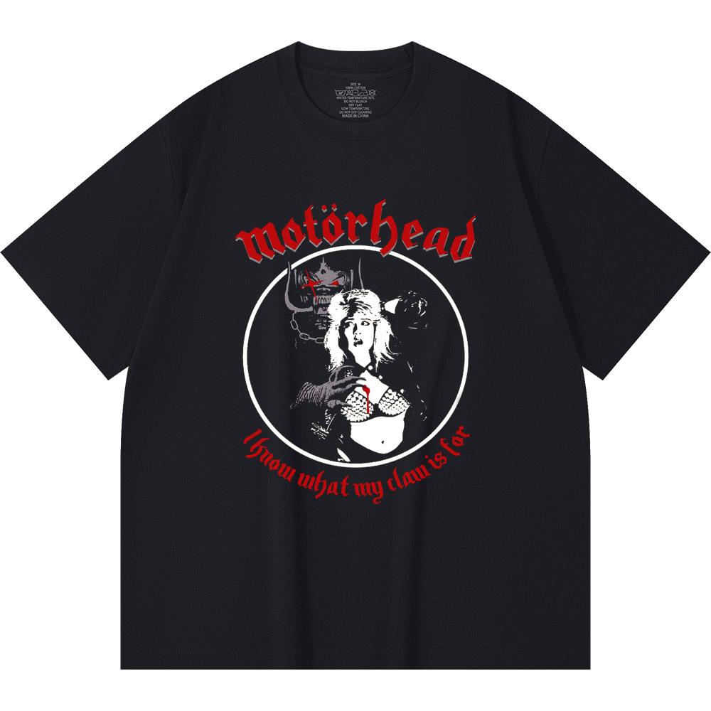 230 Gsm %100 Pamuk Heavy Metal Tişört Rock Grubu Popüler Müzik Baskılı Unisex Ağır Pamuk Tişört