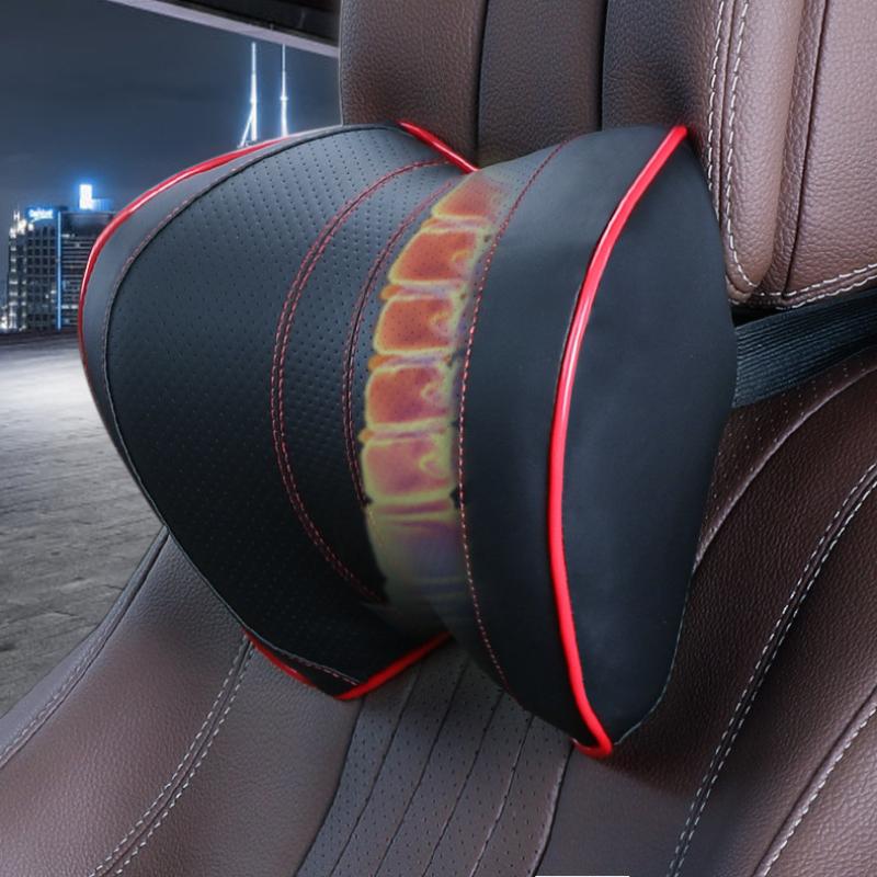 Car Headrest Neck Pillow For Seat Chair In Auto Memory Foam Cotton Cushion Fabric Cover Soft Head Rest Travel Office Support