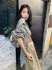Retro Korean BF Style Women's Plaid Shirt - Loose Fit, Long Sleeve, Spring 2026