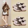 Women's Casual Chunky Platform Sneakers Lace-Up Walking Shoes Comfortable PU Leather Athletic Workout Tennis Shoes for Women